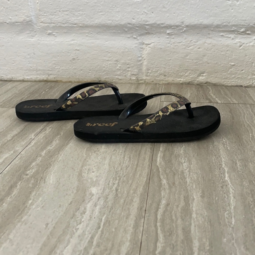 Reef leopard glitter sandals - size 13
